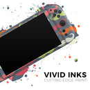 Colorful Scratched Mustache Pattern // Premium Vinyl Wrap Skin Kit Compatible with the Nintendo Switch 2