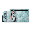 Cracked Turquise Marble Surface // Premium Vinyl Wrap Skin Kit Compatible with the Nintendo Switch 2