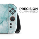 Cracked Turquise Marble Surface // Premium Vinyl Wrap Skin Kit Compatible with the Nintendo Switch 2