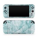 Cracked Turquise Marble Surface // Premium Vinyl Wrap Skin Kit Compatible with the Nintendo Switch 2
