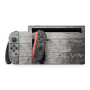 Dark Washed Wood Planks // Premium Vinyl Wrap Skin Kit Compatible with the Nintendo Switch 2