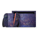 Deep Blue with Gold Shimmering Orbs of Light // Premium Vinyl Wrap Skin Kit Compatible with the Nintendo Switch 2