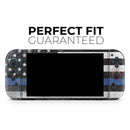 Distressed Wood Patriotic American Flag with Thin Blue Line // Premium Vinyl Wrap Skin Kit Compatible with the Nintendo Switch 2