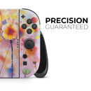 Drizzle Watercolor Flowers V1 // Premium Vinyl Wrap Skin Kit Compatible with the Nintendo Switch 2