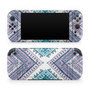 Ethnic Aztec Blue and Pink Point // Premium Vinyl Wrap Skin Kit Compatible with the Nintendo Switch 2