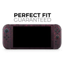Falling Micro Hearts Over Burgundy Planks of Wood // Premium Vinyl Wrap Skin Kit Compatible with the Nintendo Switch 2