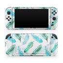 Feathery Watercolor // Premium Vinyl Wrap Skin Kit Compatible with the Nintendo Switch 2