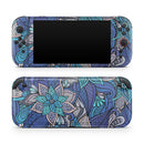 Floral Blues // Premium Vinyl Wrap Skin Kit Compatible with the Nintendo Switch 2