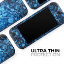 Glowing Blue Music Notes // Premium Vinyl Wrap Skin Kit Compatible with the Nintendo Switch 2