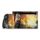 Glowing Gold & Black Nebula // Premium Vinyl Wrap Skin Kit Compatible with the Nintendo Switch 2