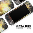 Glowing Gold & Black Nebula // Premium Vinyl Wrap Skin Kit Compatible with the Nintendo Switch 2