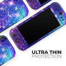 Glowing Pink & Blue Starry Orbit // Premium Vinyl Wrap Skin Kit Compatible with the Nintendo Switch 2