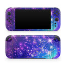 Glowing Pink & Blue Starry Orbit // Premium Vinyl Wrap Skin Kit Compatible with the Nintendo Switch 2