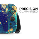 Gold Flaked Teal Oil // Premium Vinyl Wrap Skin Kit Compatible with the Nintendo Switch 2