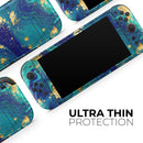 Gold Flaked Teal Oil // Premium Vinyl Wrap Skin Kit Compatible with the Nintendo Switch 2