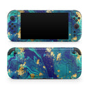 Gold Flaked Teal Oil // Premium Vinyl Wrap Skin Kit Compatible with the Nintendo Switch 2