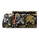 Gold and Black Squiggly // Premium Vinyl Wrap Skin Kit Compatible with the Nintendo Switch 2