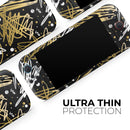 Gold and Black Squiggly // Premium Vinyl Wrap Skin Kit Compatible with the Nintendo Switch 2