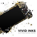 Gold and Black Squiggly // Premium Vinyl Wrap Skin Kit Compatible with the Nintendo Switch 2