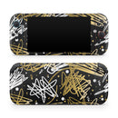 Gold and Black Squiggly // Premium Vinyl Wrap Skin Kit Compatible with the Nintendo Switch 2