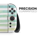 Green WaterColor Ombre Stripes // Premium Vinyl Wrap Skin Kit Compatible with the Nintendo Switch 2