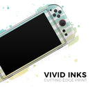 Green WaterColor Ombre Stripes // Premium Vinyl Wrap Skin Kit Compatible with the Nintendo Switch 2