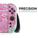 Green and Pink Tribal v3 // Premium Vinyl Wrap Skin Kit Compatible with the Nintendo Switch 2