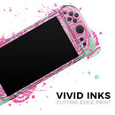 Green and Pink Tribal v3 // Premium Vinyl Wrap Skin Kit Compatible with the Nintendo Switch 2