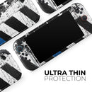 Grunge Patriotic American Flag with Thin Blue Line // Premium Vinyl Wrap Skin Kit Compatible with the Nintendo Switch 2