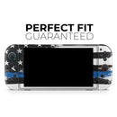Grunge Patriotic American Flag with Thin Blue Line V2 // Premium Vinyl Wrap Skin Kit Compatible with the Nintendo Switch 2