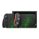 Grungy Green and Black Wood Surface // Premium Vinyl Wrap Skin Kit Compatible with the Nintendo Switch 2