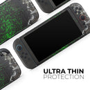 Grungy Green and Black Wood Surface // Premium Vinyl Wrap Skin Kit Compatible with the Nintendo Switch 2