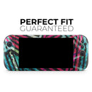 Grungy Neon Triangular Zig Zag Shapes // Premium Vinyl Wrap Skin Kit Compatible with the Nintendo Switch 2