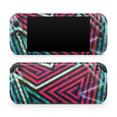 Grungy Neon Triangular Zig Zag Shapes // Premium Vinyl Wrap Skin Kit Compatible with the Nintendo Switch 2