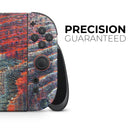 Grungy Orange and Teal Dyed Wood Surface // Premium Vinyl Wrap Skin Kit Compatible with the Nintendo Switch 2