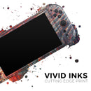 Grungy Orange and Teal Dyed Wood Surface // Premium Vinyl Wrap Skin Kit Compatible with the Nintendo Switch 2