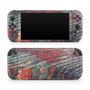 Grungy Orange and Teal Dyed Wood Surface // Premium Vinyl Wrap Skin Kit Compatible with the Nintendo Switch 2