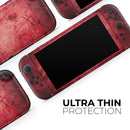 Grungy Red Scratched Surface // Premium Vinyl Wrap Skin Kit Compatible with the Nintendo Switch 2