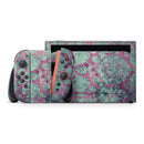 Grungy Teal and Pink Damask Pattern // Premium Vinyl Wrap Skin Kit Compatible with the Nintendo Switch 2