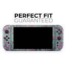 Grungy Teal and Pink Damask Pattern // Premium Vinyl Wrap Skin Kit Compatible with the Nintendo Switch 2