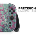Grungy Teal and Pink Damask Pattern // Premium Vinyl Wrap Skin Kit Compatible with the Nintendo Switch 2