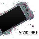 Grungy Teal and Pink Damask Pattern // Premium Vinyl Wrap Skin Kit Compatible with the Nintendo Switch 2