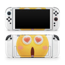 Heart Eyes Friendly Emoticons // Premium Vinyl Wrap Skin Kit Compatible with the Nintendo Switch 2