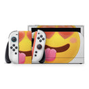 Heart Eyes V2 Friendly Emoticons // Premium Vinyl Wrap Skin Kit Compatible with the Nintendo Switch 2