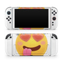 Heart Eyes V2 Friendly Emoticons // Premium Vinyl Wrap Skin Kit Compatible with the Nintendo Switch 2