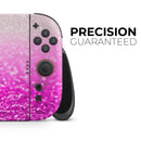 Hot Pink & Silver Glimmer Fade // Premium Vinyl Wrap Skin Kit Compatible with the Nintendo Switch 2