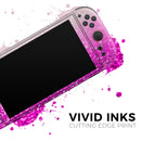 Hot Pink & Silver Glimmer Fade // Premium Vinyl Wrap Skin Kit Compatible with the Nintendo Switch 2