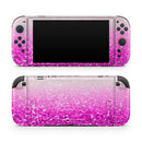 Hot Pink & Silver Glimmer Fade // Premium Vinyl Wrap Skin Kit Compatible with the Nintendo Switch 2