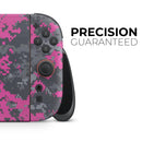 Hot Pink and Gray Digital Camouflage // Premium Vinyl Wrap Skin Kit Compatible with the Nintendo Switch 2