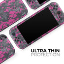 Hot Pink and Gray Digital Camouflage // Premium Vinyl Wrap Skin Kit Compatible with the Nintendo Switch 2